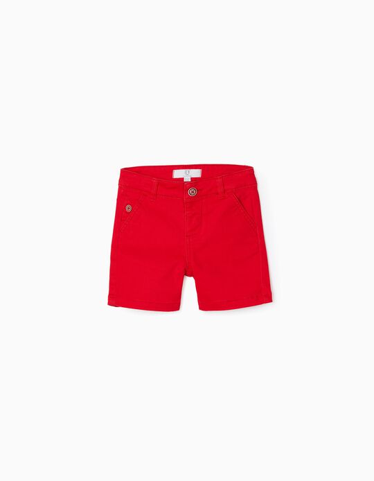 Chino Shorts for Baby Boys, Red