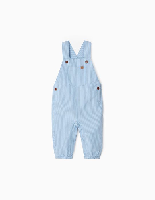 Striped Dungarees for Newborn Baby Boys, Blue