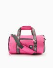 Cylindrical Sports Bag for Girls 'OMG', Pink