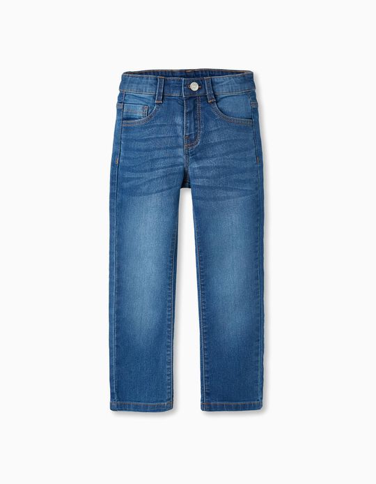 Pantalon en Jean pour Garçon 'Straight Fit', Bleu