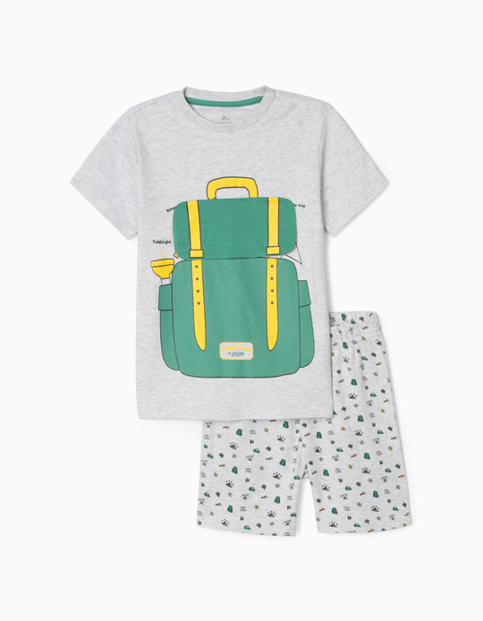 Pyjamas for Boys 'Summer Camp', Grey