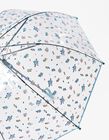 Acheter en ligne Parapluie Floral Transparent pour Fille, Bleu Clair