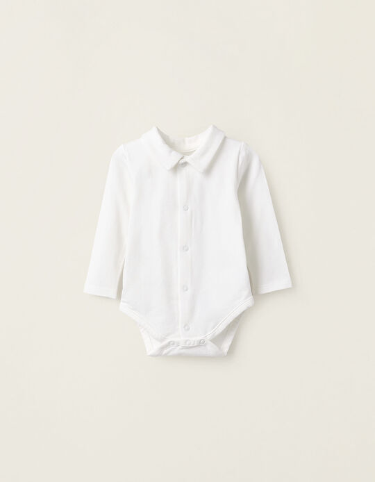 Comprar Online Body-Camisa Liso para Recém-Nascido, Branco