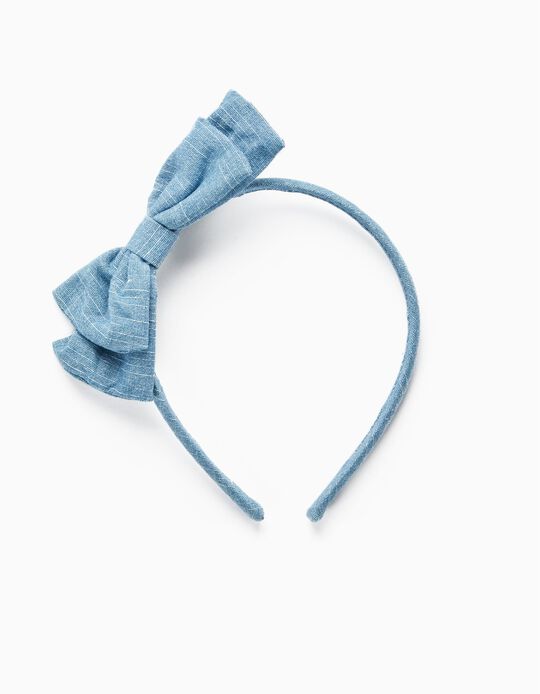 Alice Band with Bow for Babies and Girls, Blue
