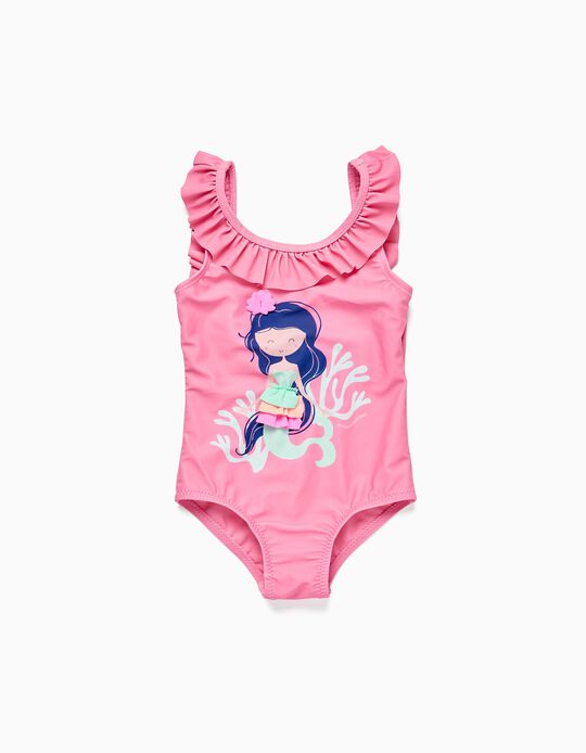 Swimsuit UV 80 Protection for Baby Girls 'Mermaid', Pink