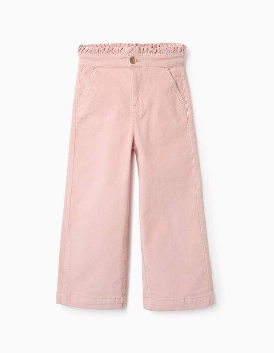 Comprar Online Calças de Bombazine para Menina 'Wide Leg', Rosa