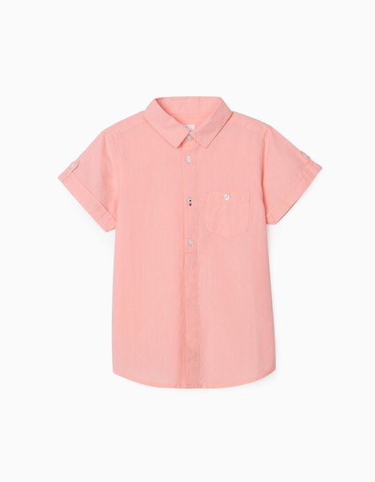 Short Sleeve Shirt for Boys, Coral