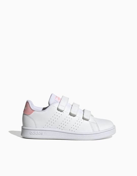 Zapatillas para Niña 'Adidas Advantage', Blanco/Rosa