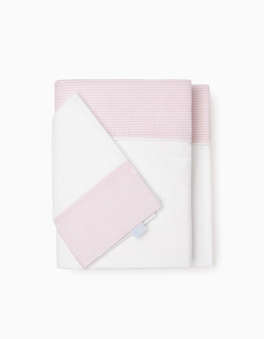 Acheter en ligne Drap + Taie d'Oreiller 55x90Cm Essential Pink Zy Baby