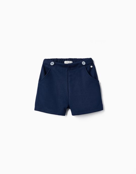 Shorts para Bebé Niña, Azul Oscuro