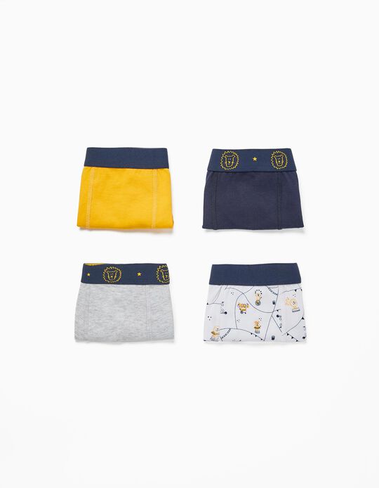 4-Pack Boxer Shorts for Boys 'Lion', Multicoloured