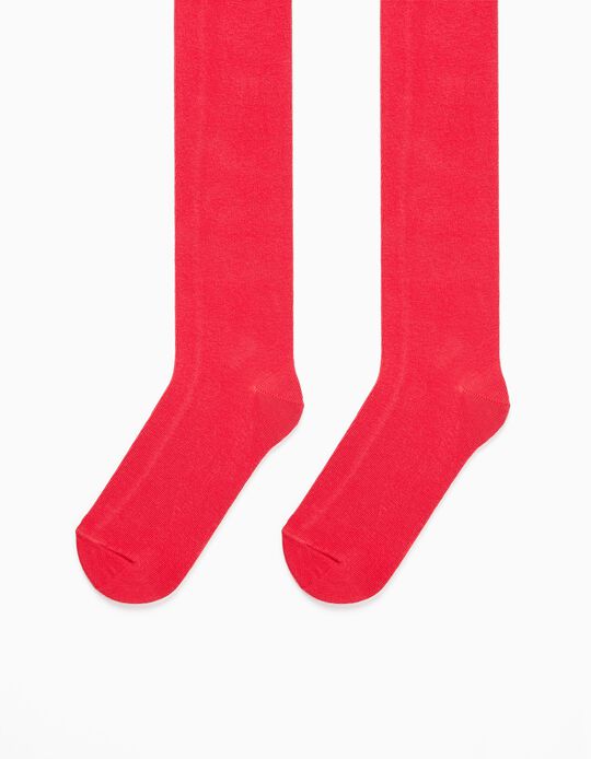 Anti-Pilling Tights for Girls, Red