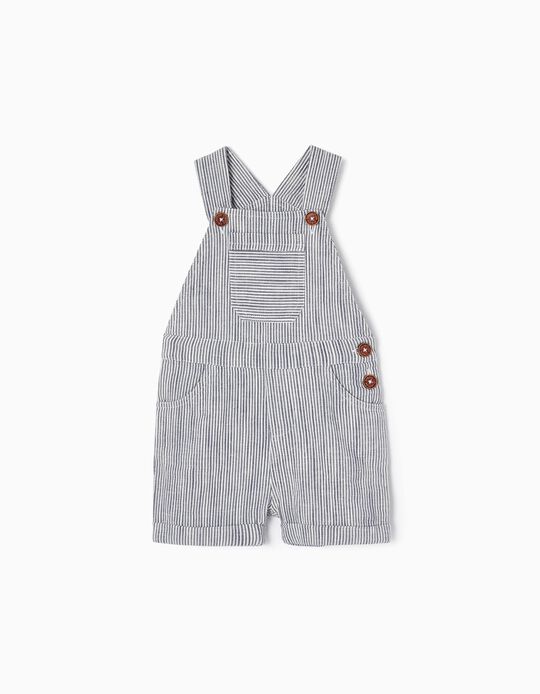 Striped Jumpsuit for Baby Boys, White/Blue