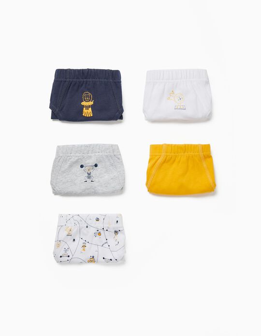 5-Pack Cotton Briefs for Boys 'Lion', Multicoloured