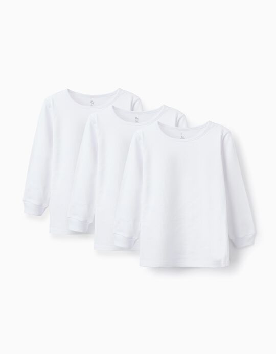 Comprar Online Pack 3 Camisolas Interiores com Efeito Térmico para Criança, Branco