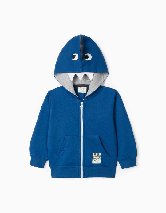 Hooded Jacket for Baby Boys 'Babyzilla', Blue