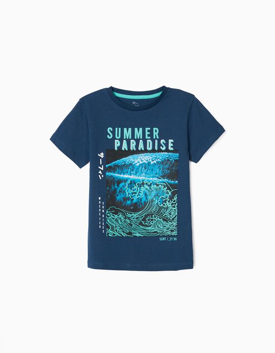 T-Shirt for Boys 'Summer Paradise', Dark Blue
