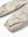 Buy Online Parachute Trousers for Baby Boys, Beige