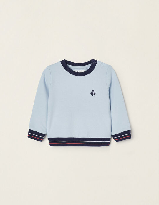 Long Sleeve Sweatshirt for Newborns, Blue