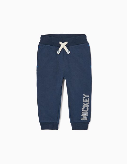 Cotton Joggers for Baby Boys 'Mickey', Blue/Grey
