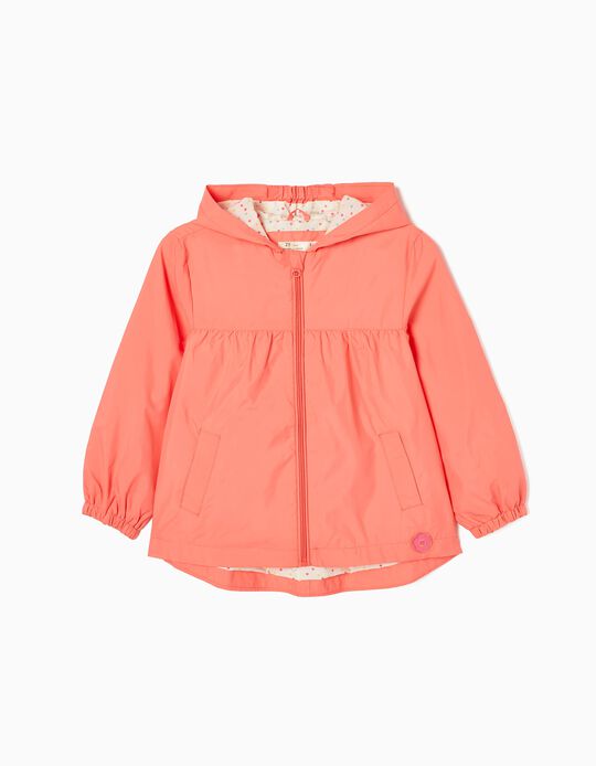 Windbreaker Jacket for Girls, Coral