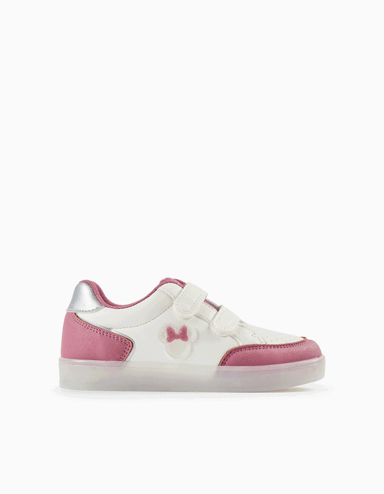 Trainers with Lights for Girls 'Minnie', White/Pink