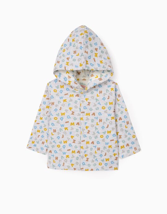 Hooded Jacket for Newborn Baby Boys 'Mickey', Grey