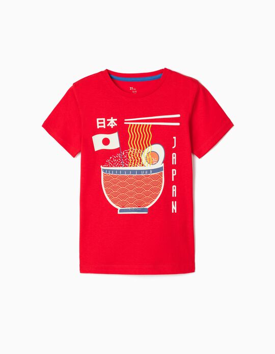 T-Shirt for Boys 'Japan', Red 