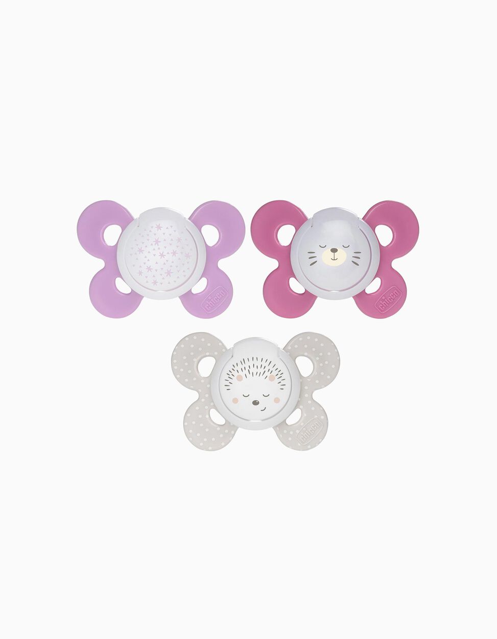 2 Night Glowing Confort Silicone Dummy 16-36M+, Chicco