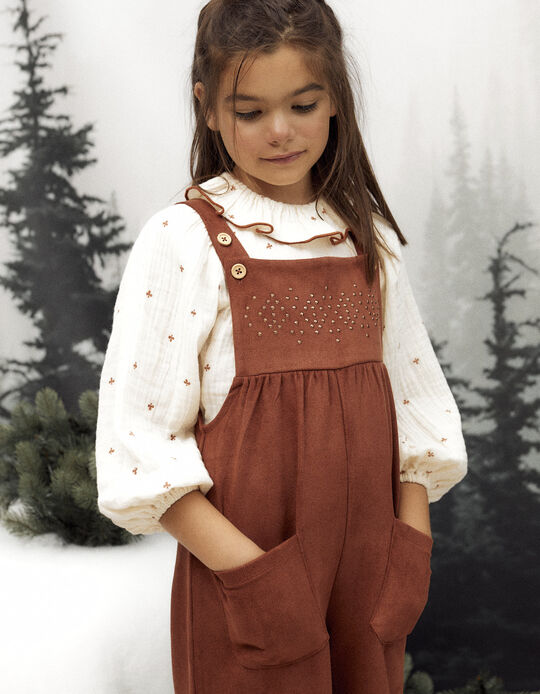 Bamboo Blouse for Girls, Beige