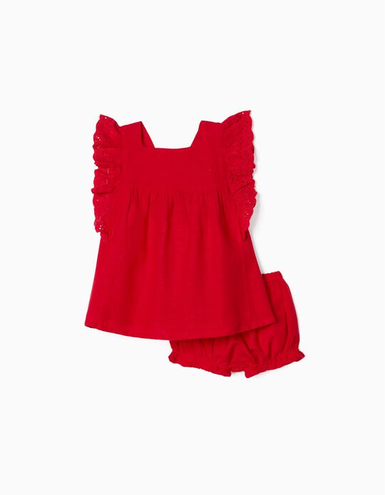 Top + Bloomers for Baby Girls 'You&Me', Red