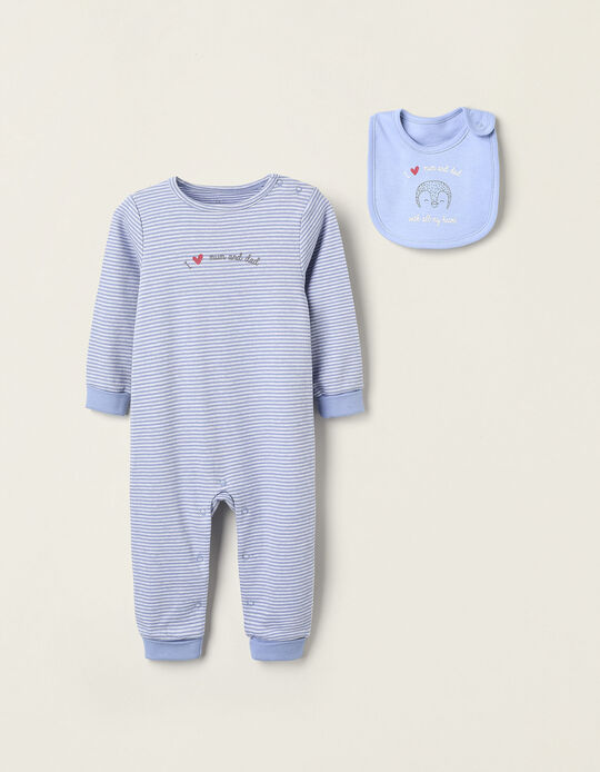 Comprar Online Babygrow + Babete para Bebé Menino 'Mum & Dad', Azul
