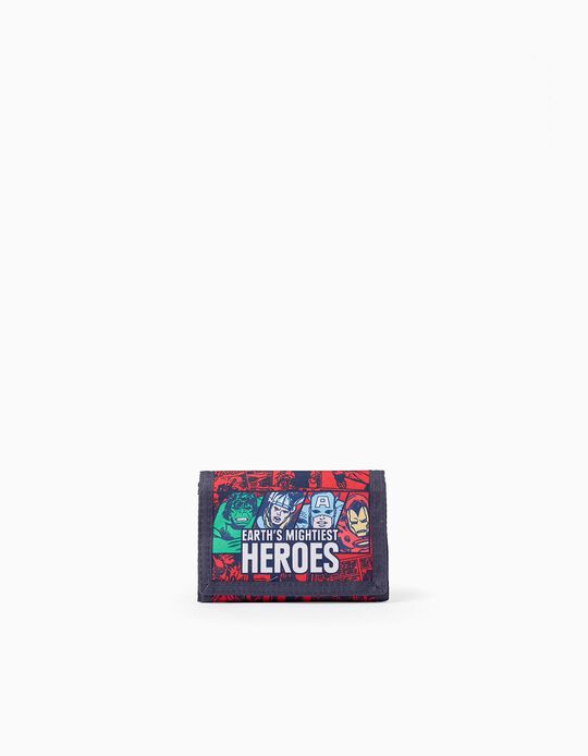 Wallet with Velcro for Boys 'The Avengers', Dark Blue/Red
