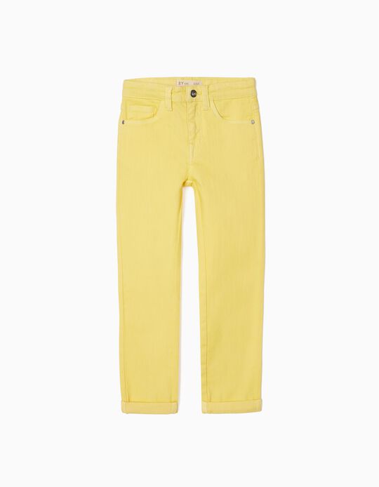 Trousers for Girls 'Skinny fit', Yellow
