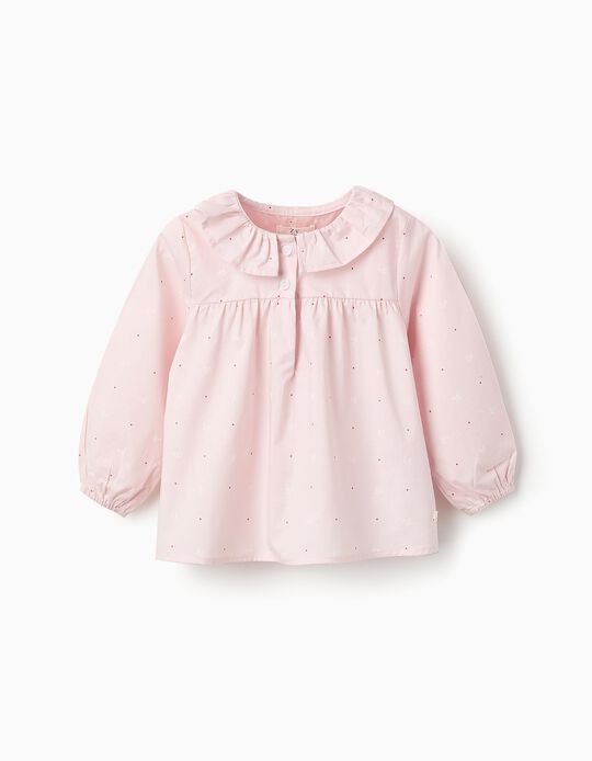 Comprar Online Blusa Floral em Algodão para Bebé Menina, Rosa