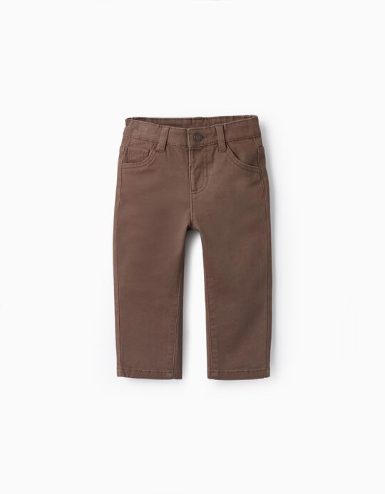 Cotton Trousers for Baby Boy, Brown