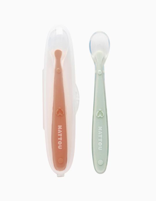 Buy Online 2 Silicone Spoons with Case 6M+