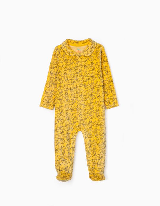 Velour Sleepsuit for Babies 'Dumbo', Yellow