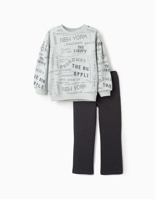 Comprar Online Sweat + Calças para Menina 'NYC', Verde/Cinza