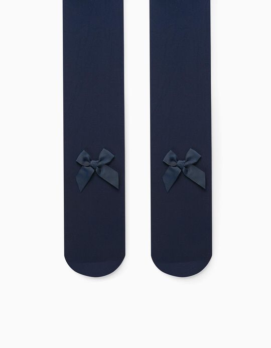 Comprar Online Collants com Laço Para Menina, Azul-Escuro