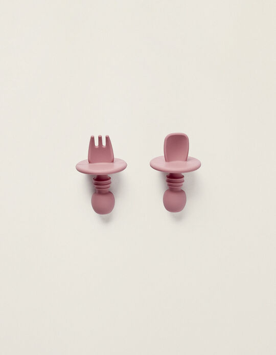 Buy Online Anti-asphyxia Initiation Cutlery Kit Pink Saro
