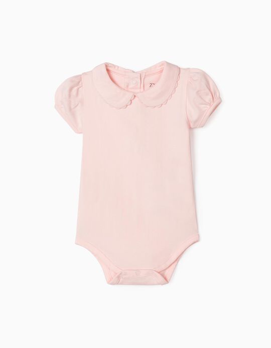 Long Sleeve Bodysuit for Newborn Baby Girls, Pink