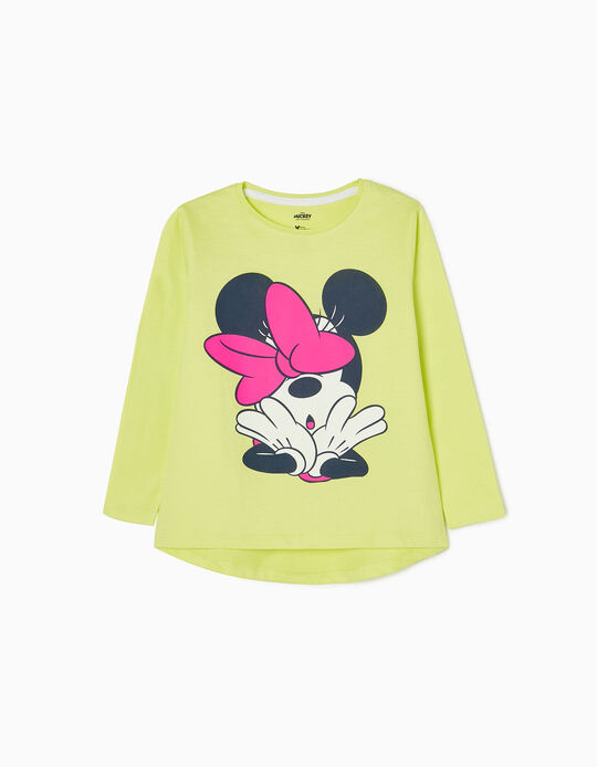 T-Shirt Manches Longues Fille 'Minnie', Lime
