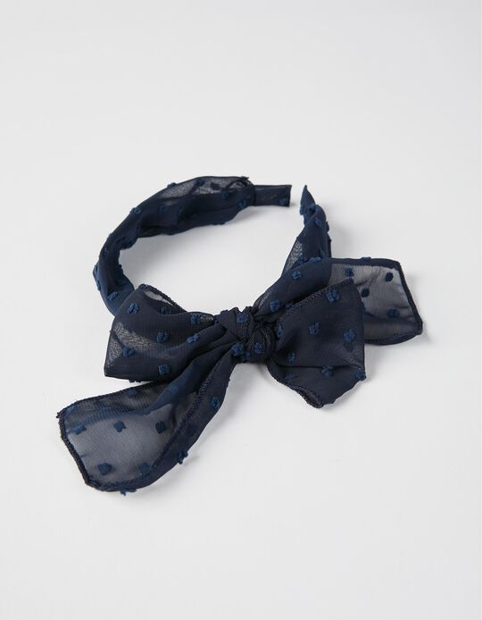 Alice Band with Bow, Dark Blue
