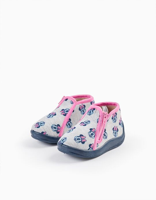 Zapatillas para Bebé Niña 'Minnie', Gris/Rosa