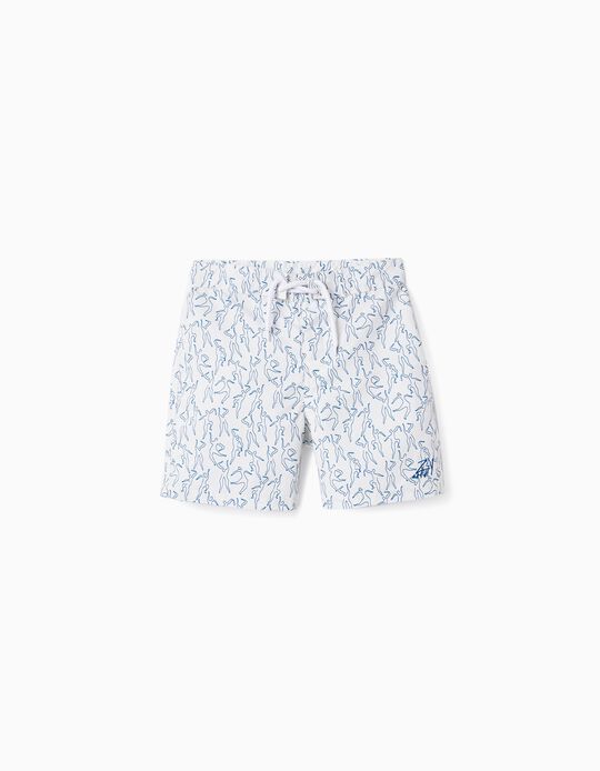 Comprar Online Calções de Banho com Estampado para Menino 'You & Me', Branco