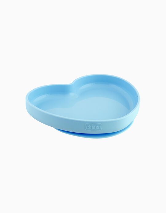 Buy Online Silicone Plate, Eat Easy by Chicco, Heart. Blue