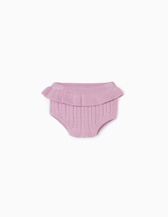 Bloomers with Ruffles for Newborn Baby Girls, Lilac