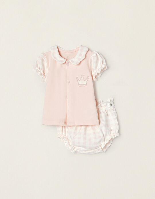 Pyjamas for Newborns 'Mini Princess', White/Pink