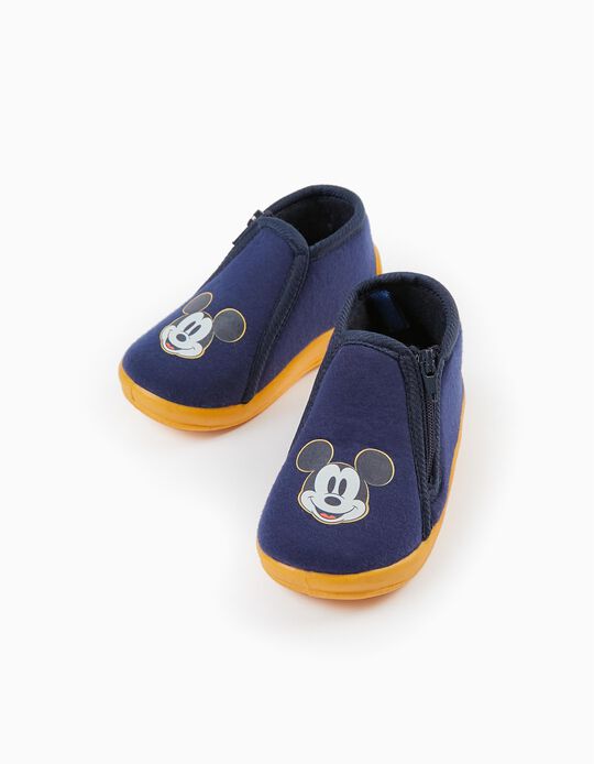 Slippers for Baby Boys 'Mickey', Dark Blue/Yellow
